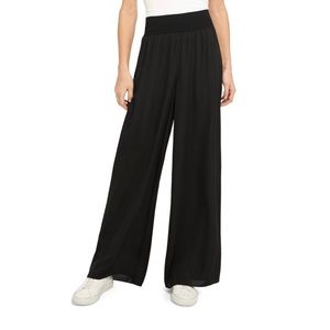 Theory Ribbed Waist Wide Leg Pants